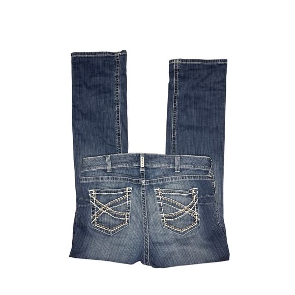 Ariat REAL Women’s Midrise Bootcut Jeans – Size 16WL (36x33), Dark Wash - Picture 2 of 11